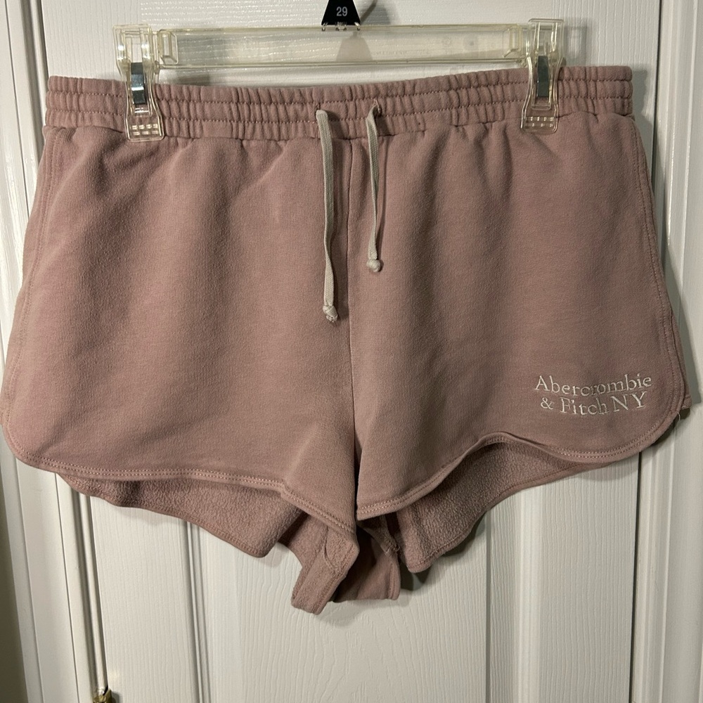 Abercrombie & Fitch Pink Athletic Shorts with Elastic Waistband